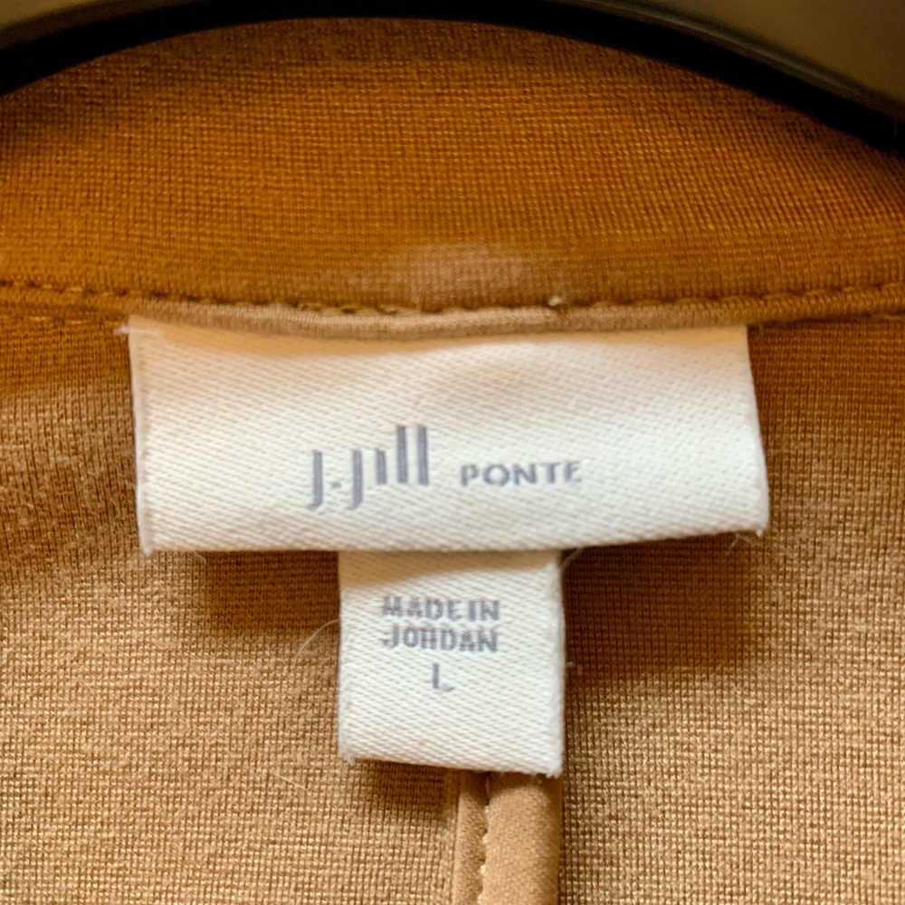 J. Jill Classic Tan Ponte Soft Knit Women's Blazer - Picture 4 of 14